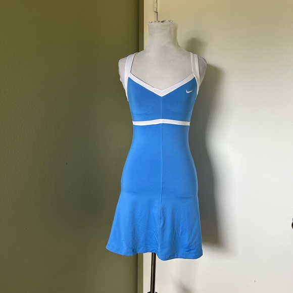 nike blue tennis dress NikeCourt Slam New York Women's Dri-FIT Tennis Dress